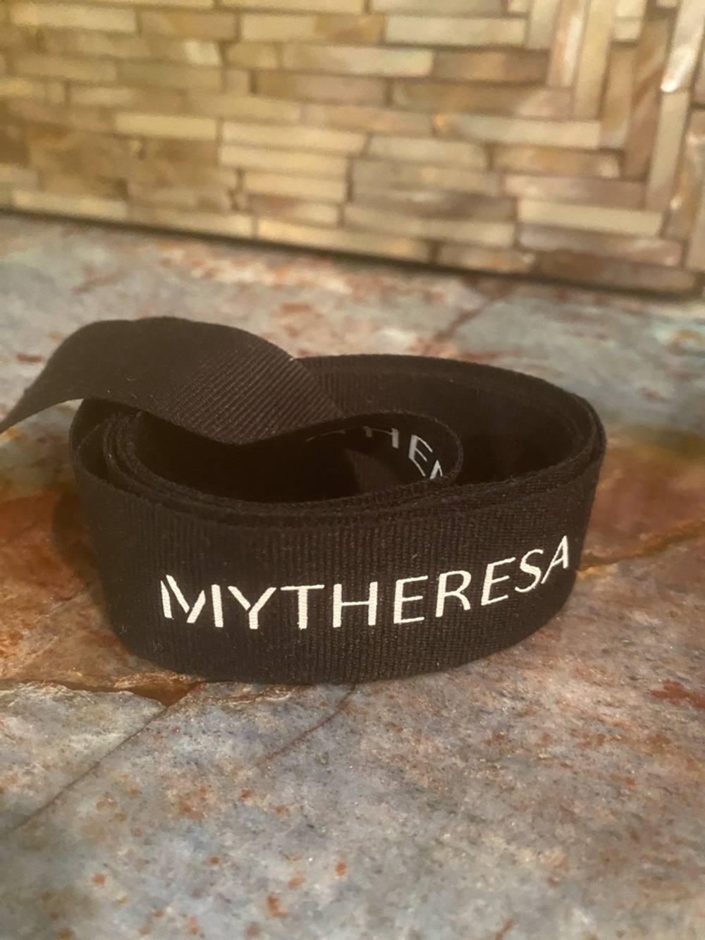 Mytheresa Black Logo Ribbon